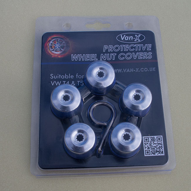 Silver Protective Wheel Nut / Bolt Covers 17Mm (Set of 20)
