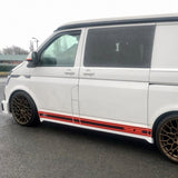 VW T6.1 Transporter SWB JUPES Latérales ABS Peintes en Blanc Bonbon