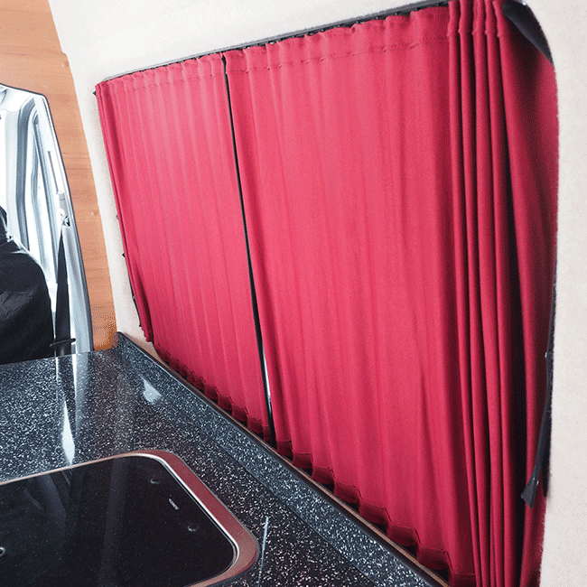 Mercedes Sprinter Premium 2 x Side Window, 1 x Barndoor Curtain Van-X