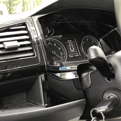 Embellecedores de estilo para el tablero inferior del VW Transporter T6. Panel de confort. Para conducción a la izquierda (LHD). Negro piano