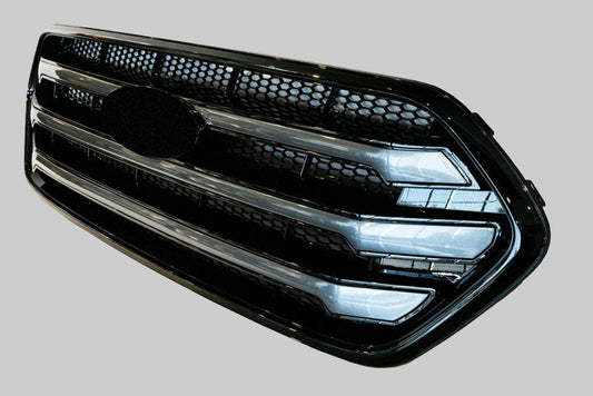 Ford Transit Custom voorgrille OEM-stijl nieuwe vorm (glanzend zwarte basis)