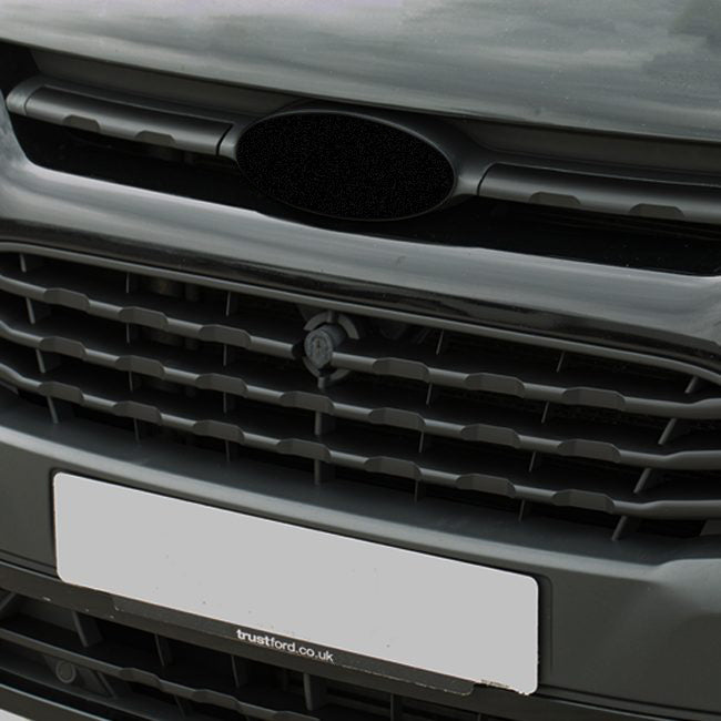 Embellecedores de Parrilla Delantera para Ford Transit Custom en Negro Mate, Estilo Frontal (7 Piezas) 2012 - 2018 MK1