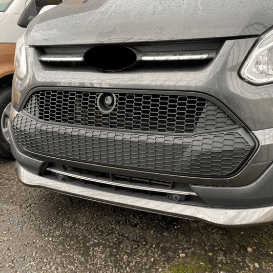 Per Ford Transit Custom Griglia anteriore a nido d'ape modificata 2012-2018 MK1 Nero opaco verniciato e pronto per il montaggio