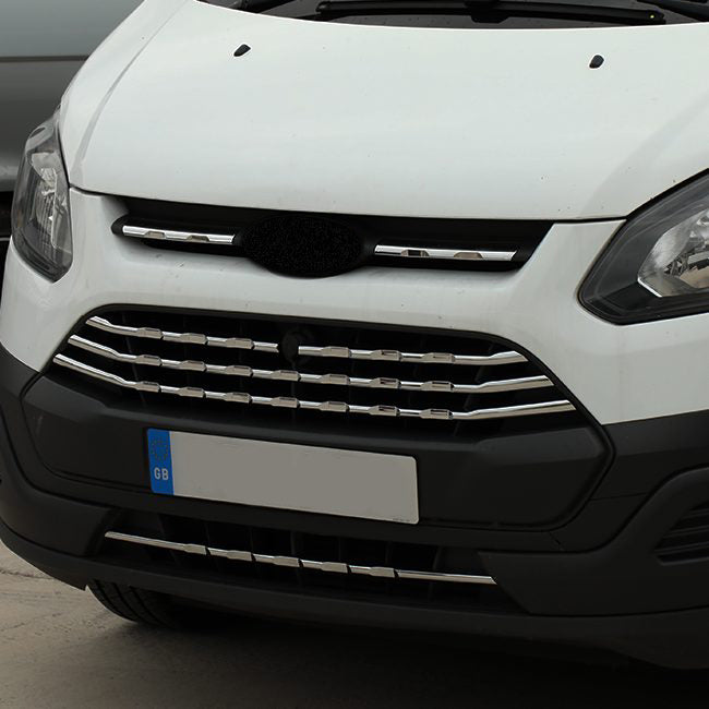 Ford Transit Custom Griglia anteriore Finiture cromate opache Styling anteriore (7 pezzi) 2012-2018 MK1