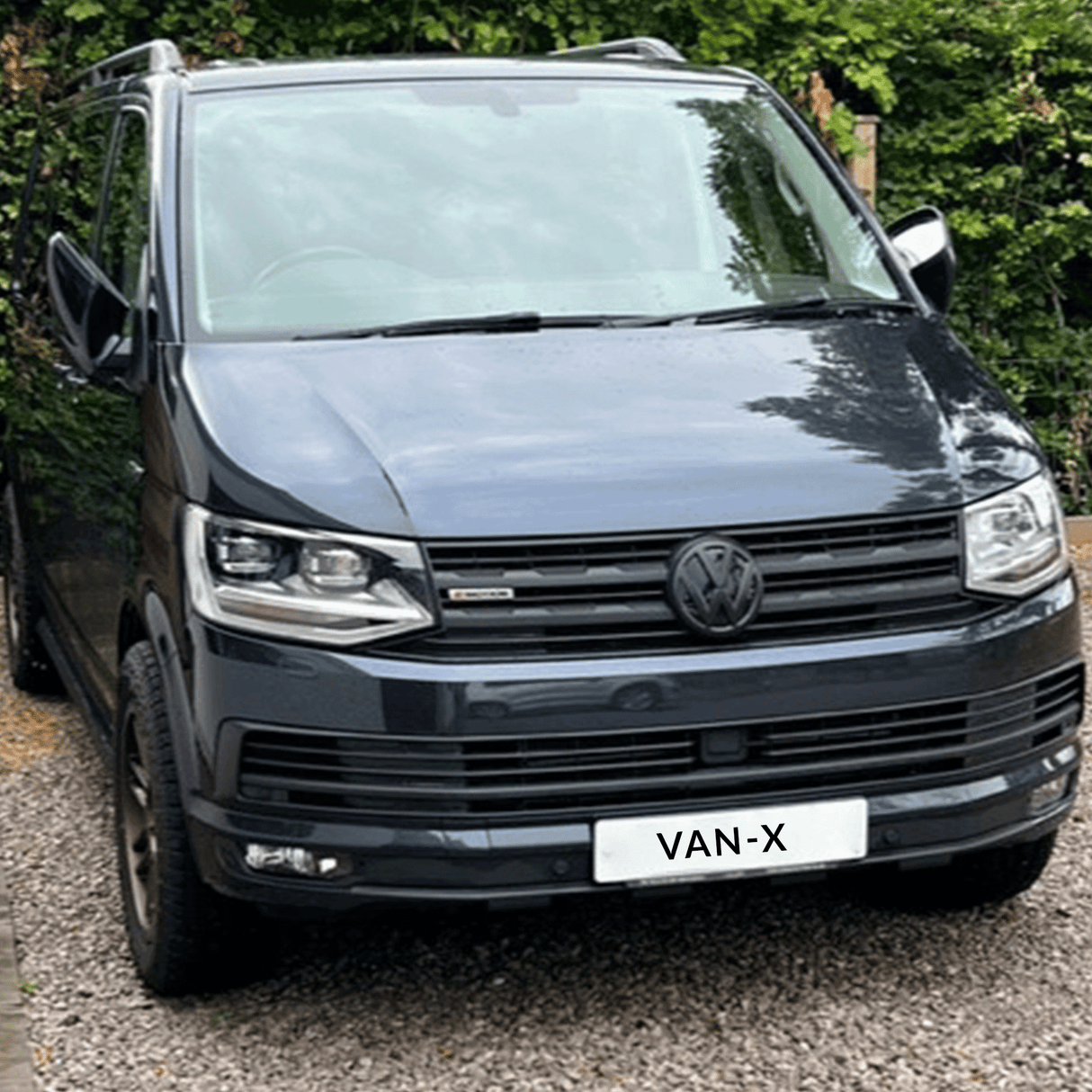 VW Transporter T6 Front Grille Trims (4Pcs) - Matte Black