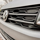 VW T6 R-Line voorgrille (2 in 1) met badge/badgeloos - matzwart